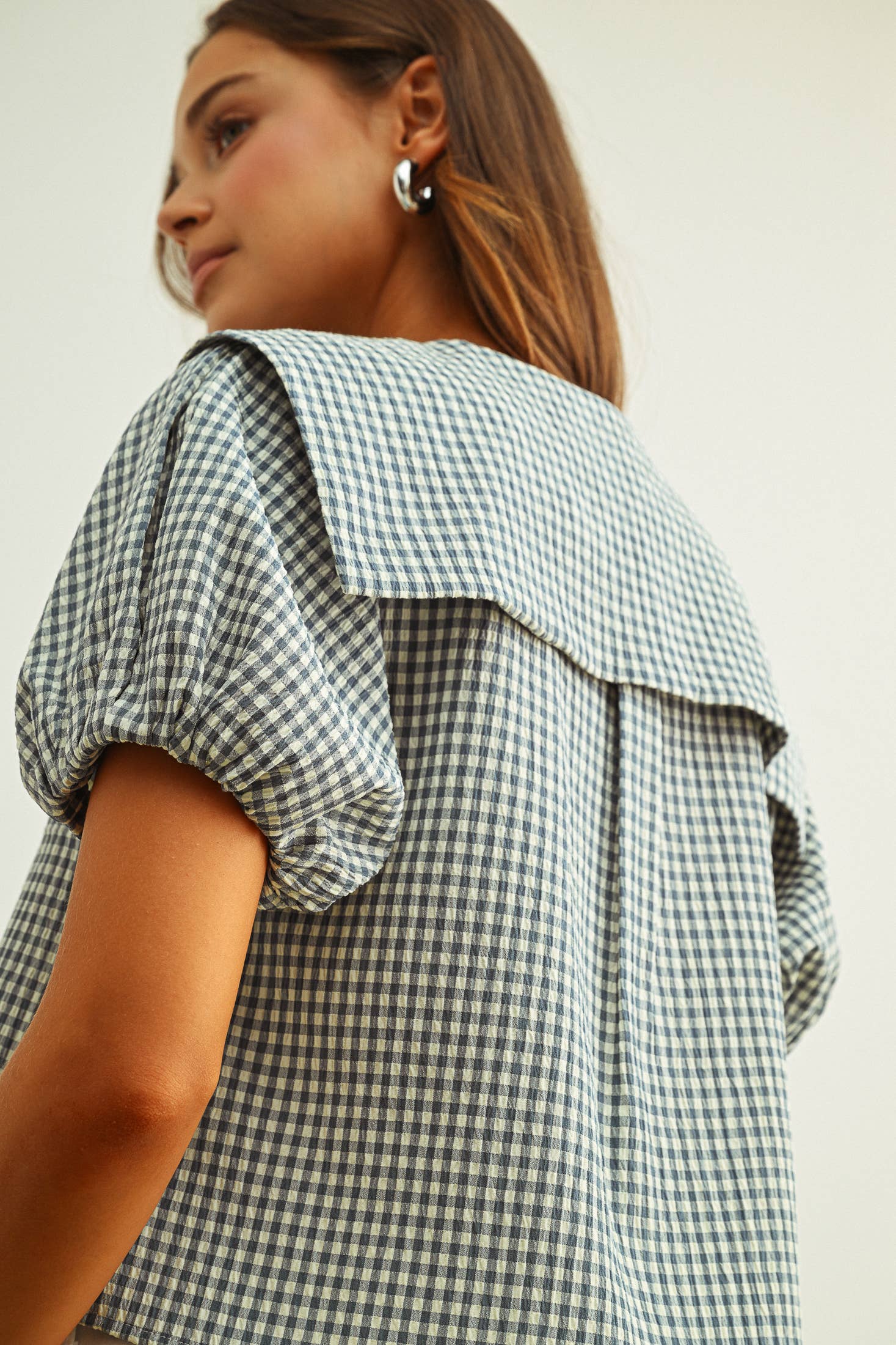 Gingham Sailor Blouse