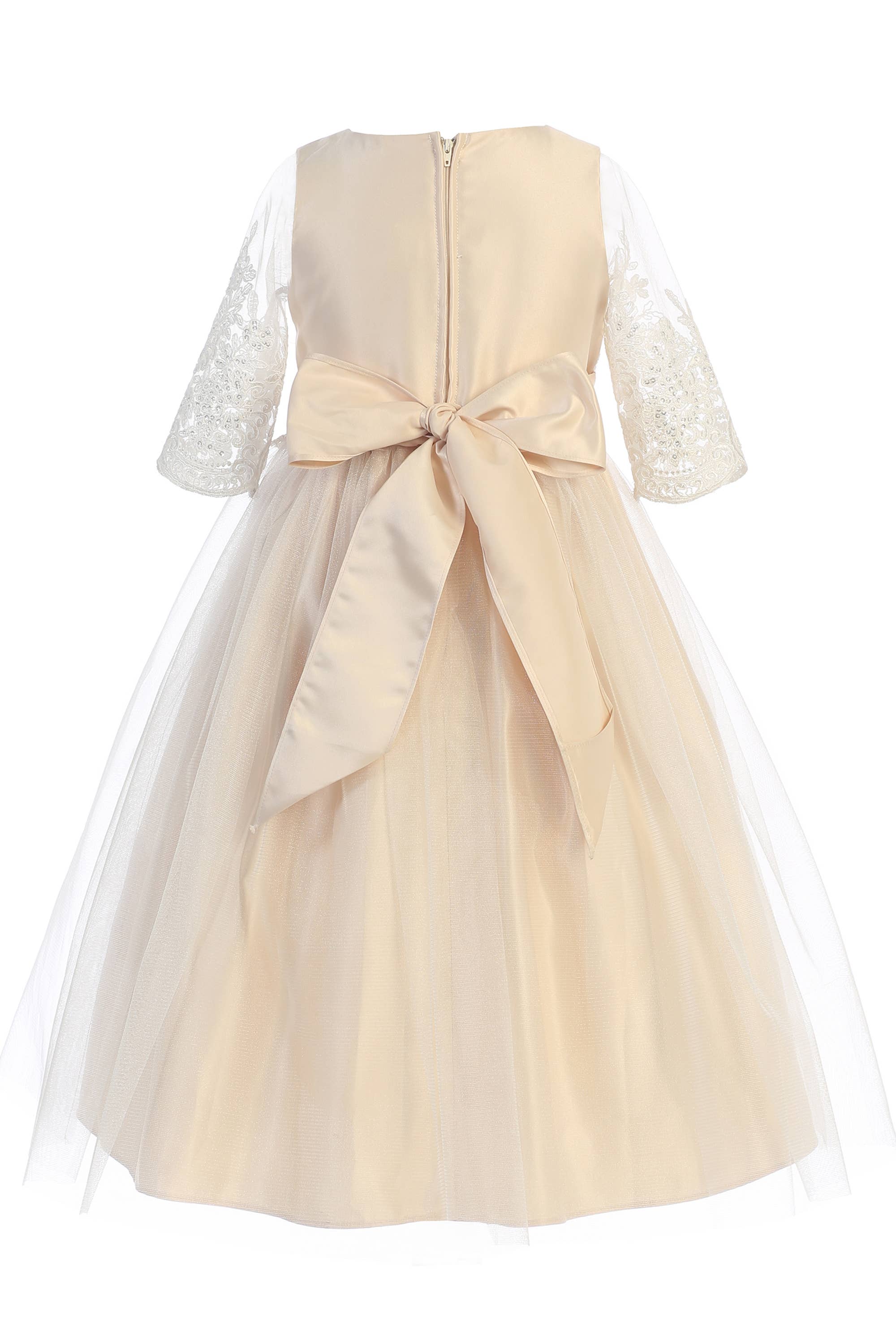 Scalloped Lace Girls Dress