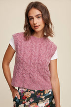 Cable Knit Sweater Vest