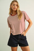 ESSENTIAL STRIPE RINGER TEE