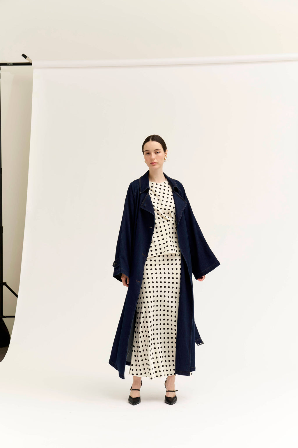 POLKA DOT SLIP SKIRT