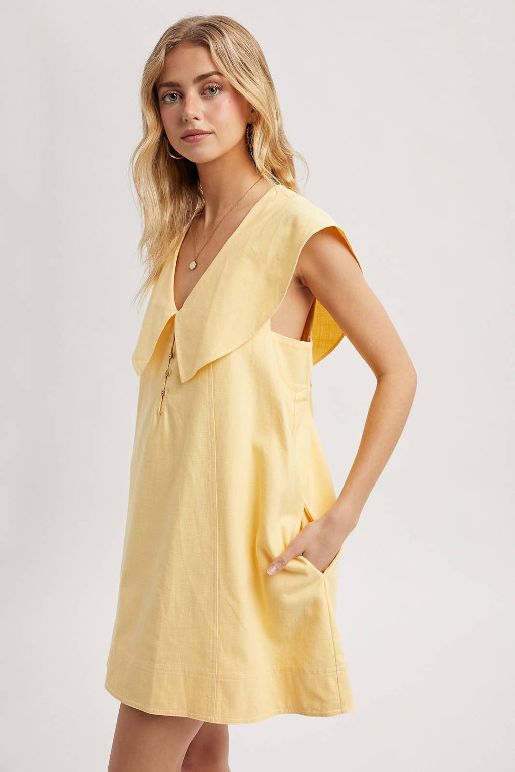 OVERSIZED SAILOR COLLAR MINI DRESS