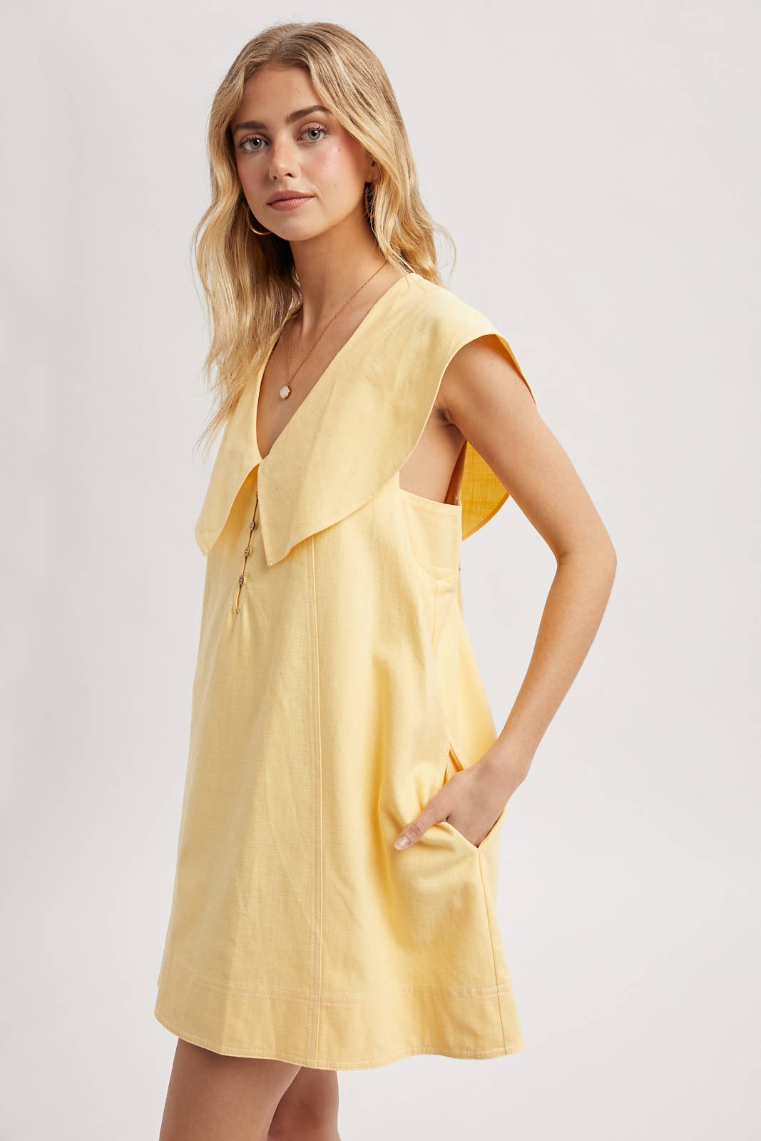 OVERSIZED SAILOR COLLAR MINI DRESS