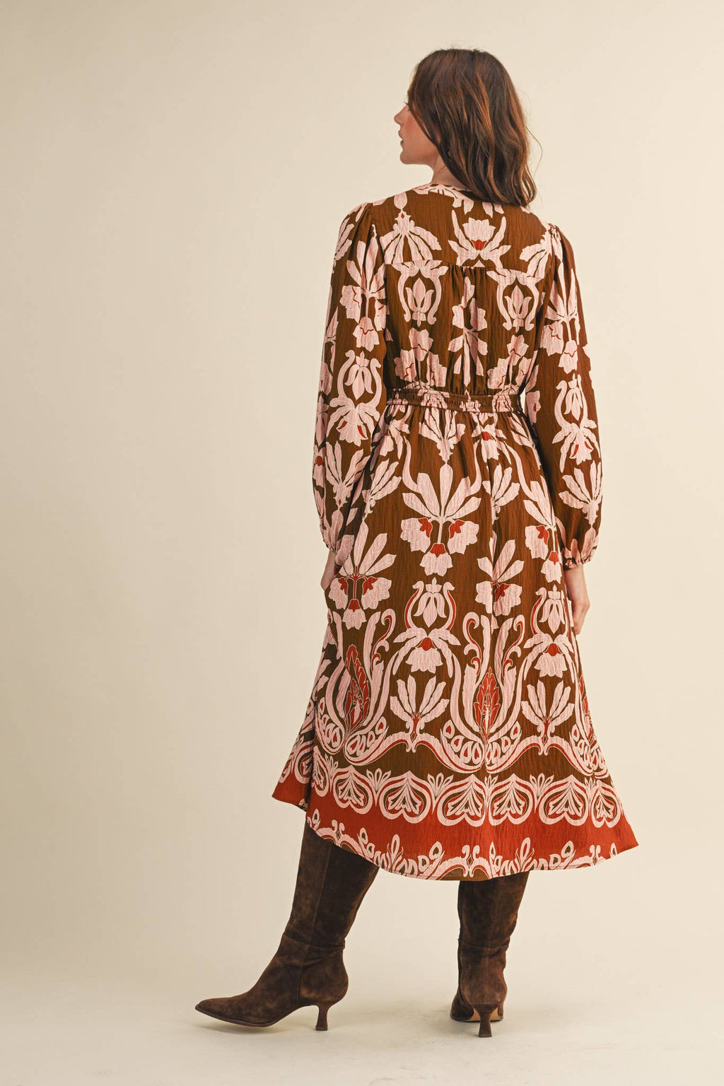 FLORAL PRINT MIDI DRESS