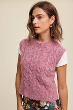 Cable Knit Sweater Vest