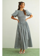 Floral Print Puff Sleeve Dress