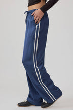 Elastic Waist Straight Pants