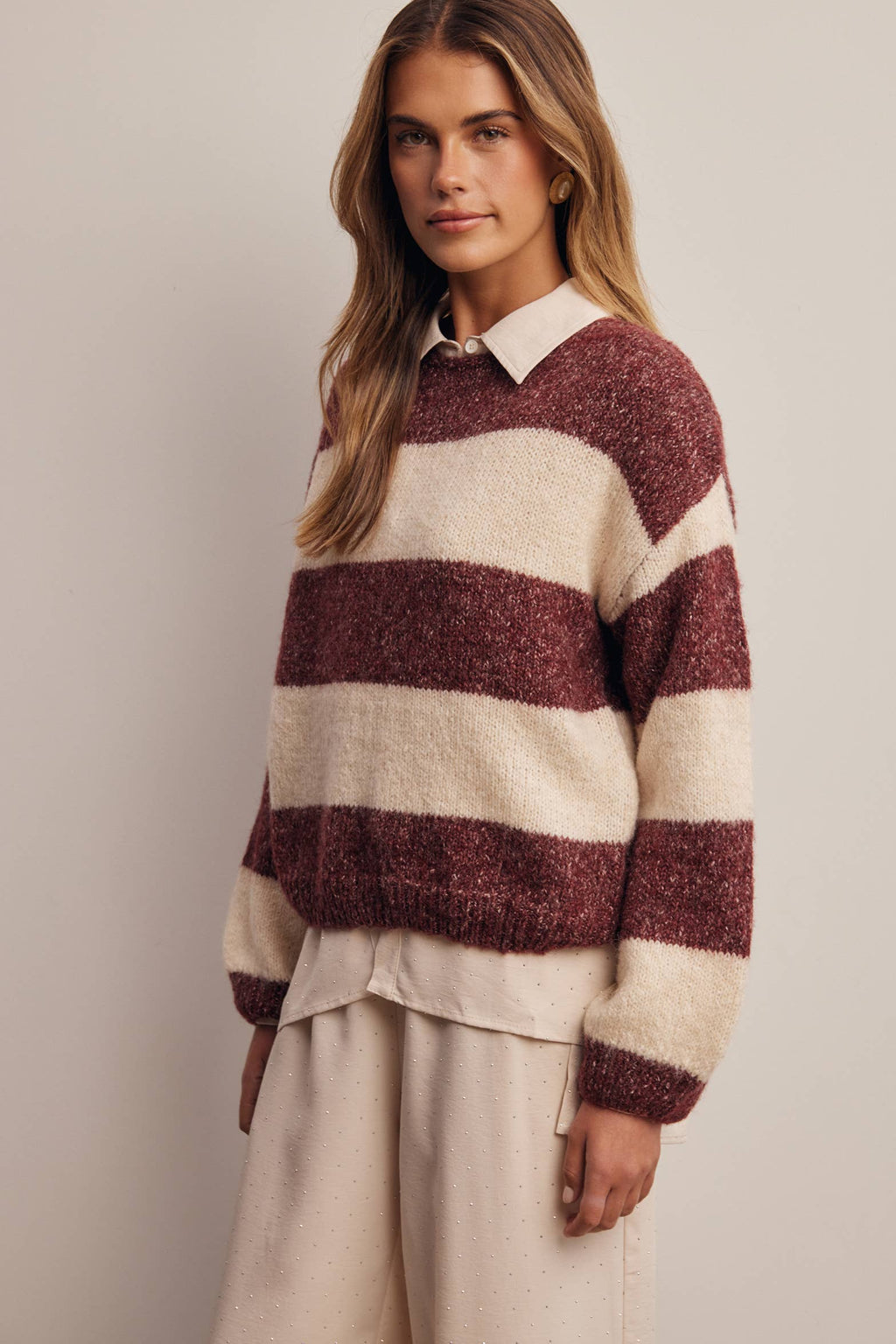 Soft Stripe Knit Sweater