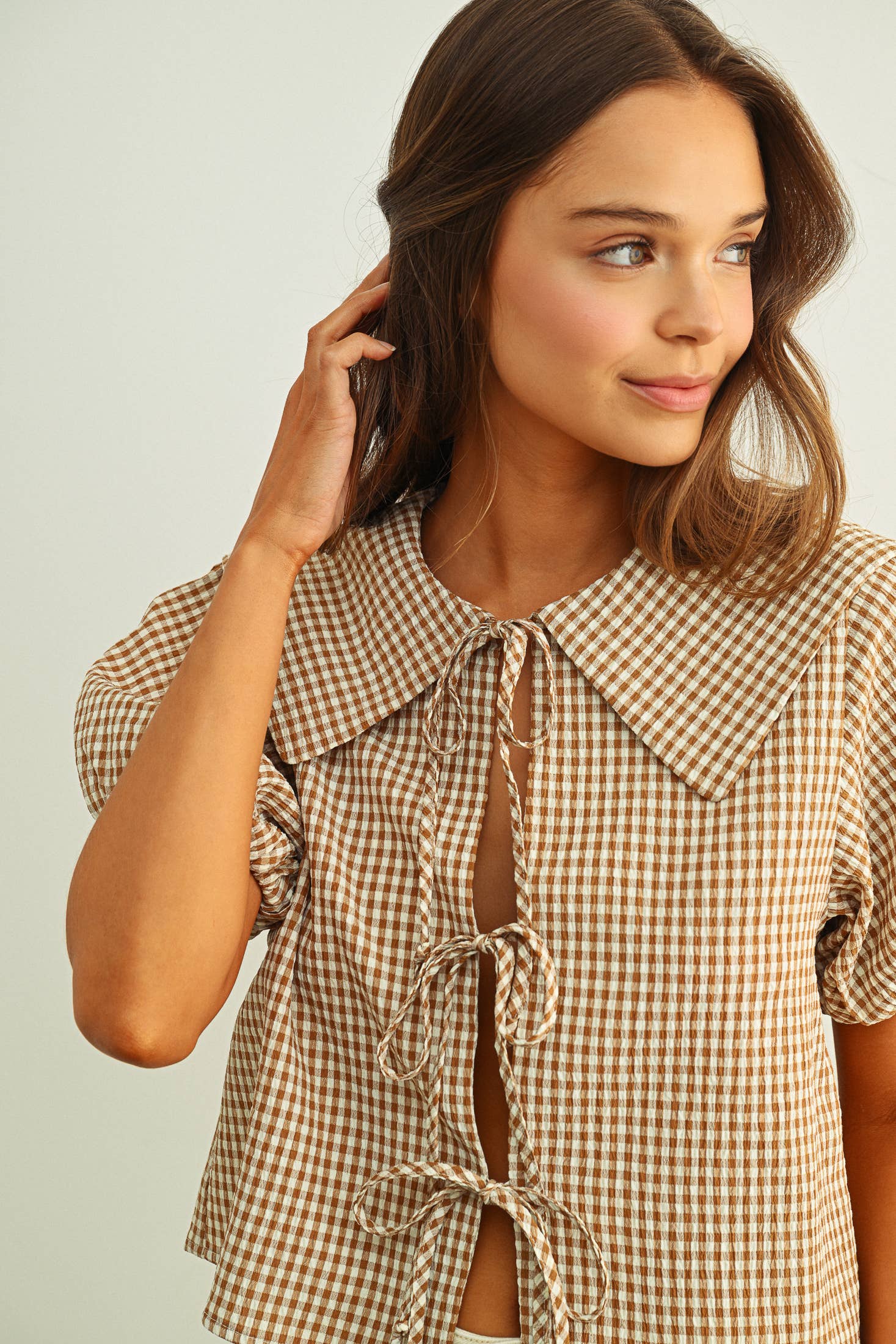 Gingham Sailor Blouse