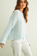 Round Neck Sweater Knitted Top