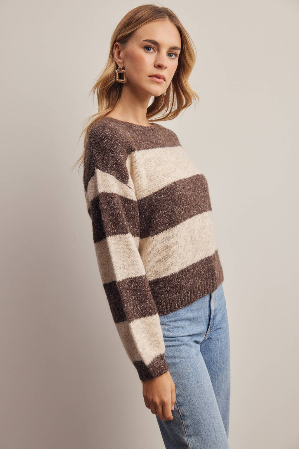 Soft Stripe Knit Sweater