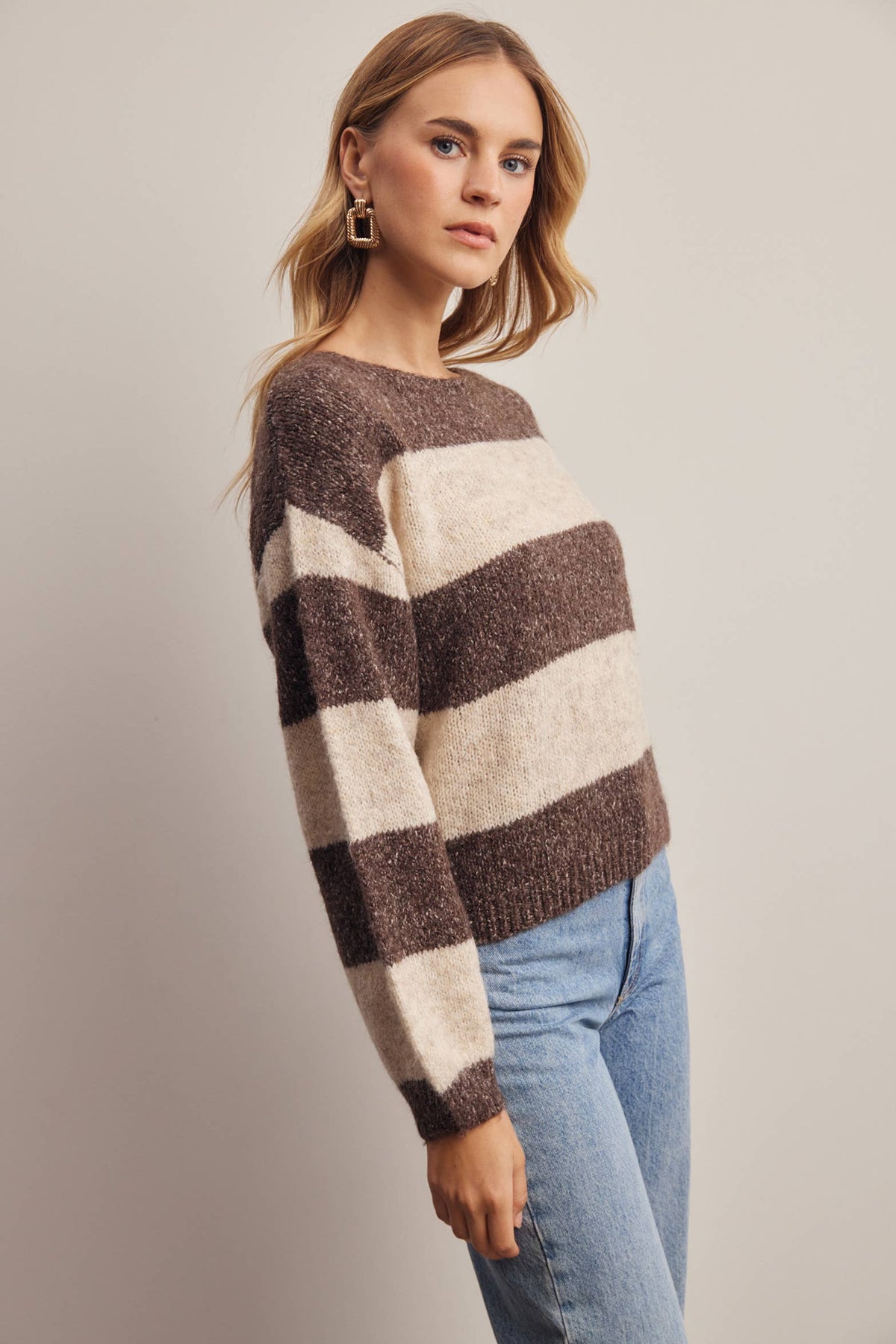 Soft Stripe Knit Sweater