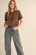 Floral Short Sleeve Cardigan