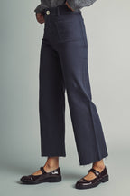 STRAIGHT WIDE LEG PANTS WITH FRONT POCKET