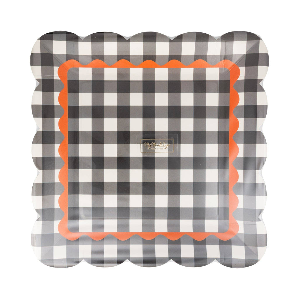 PLPL2505 - Plaid & Ric Rac Plate 8 ct