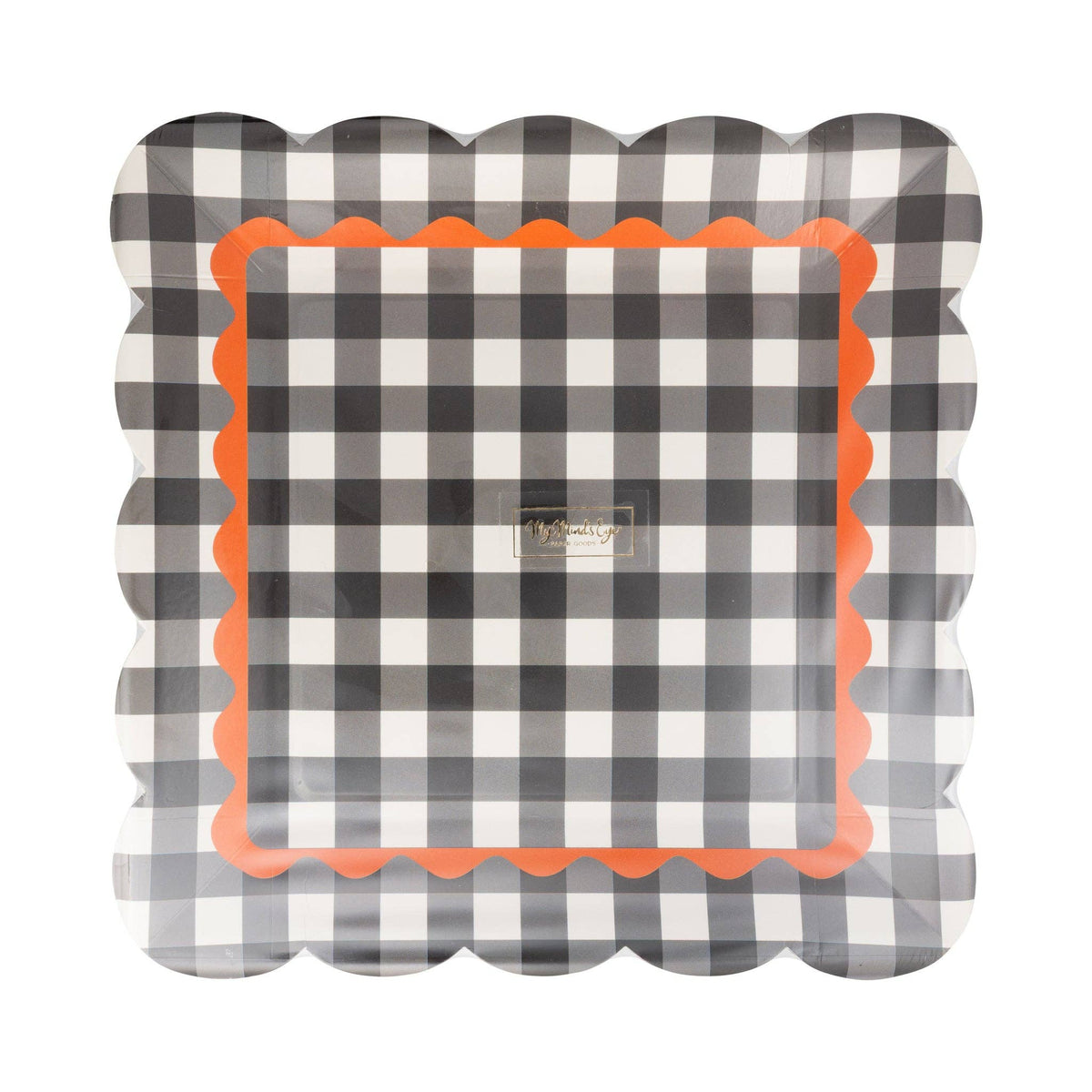 PLPL2505 - Plaid & Ric Rac Plate 8 ct