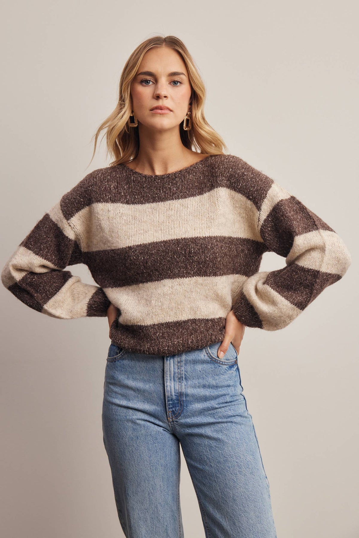 Soft Stripe Knit Sweater