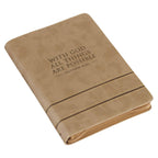 Journal Classic Zip Taupe All Things are Possible Matt 19:26