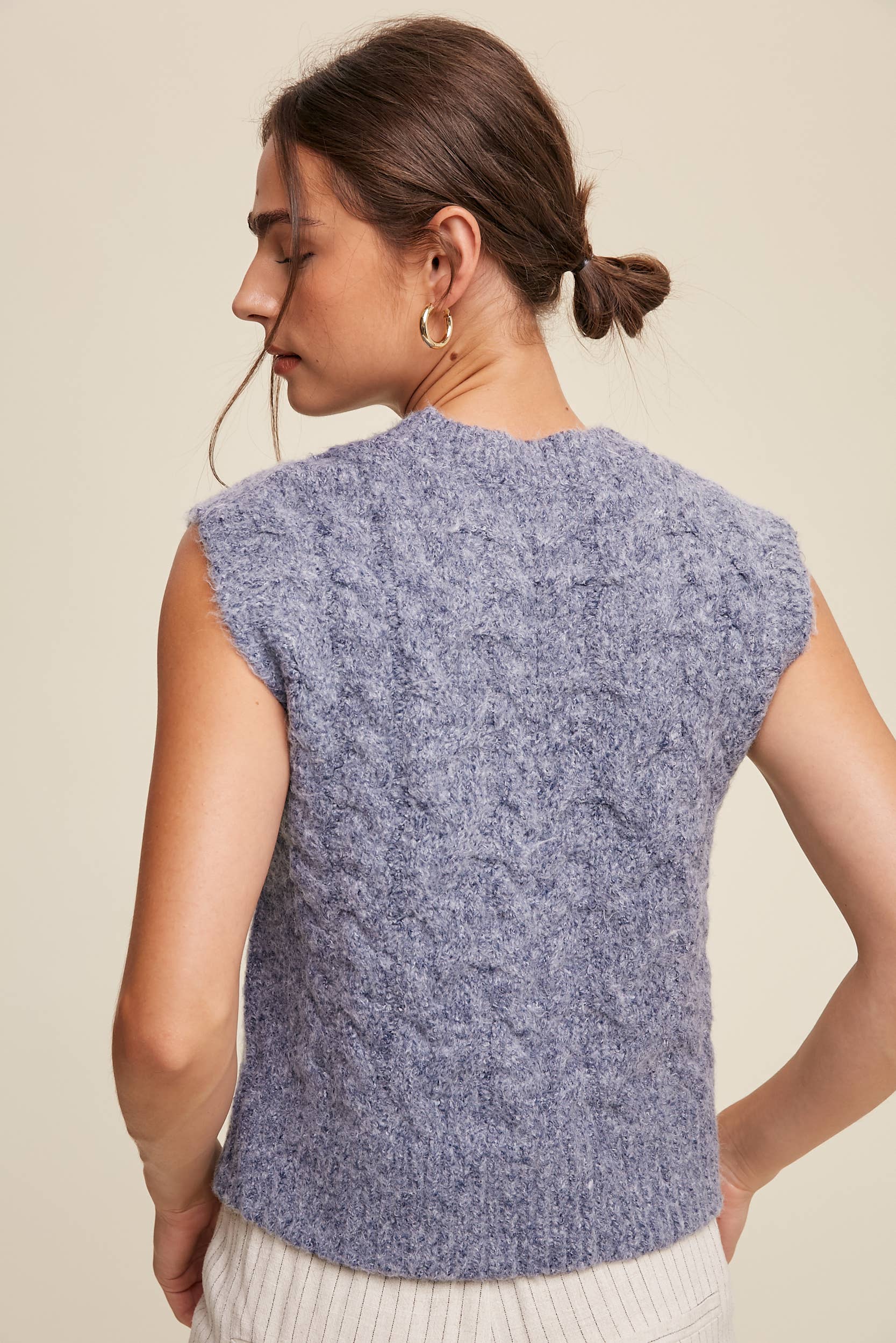 Cable Knit Sweater Vest