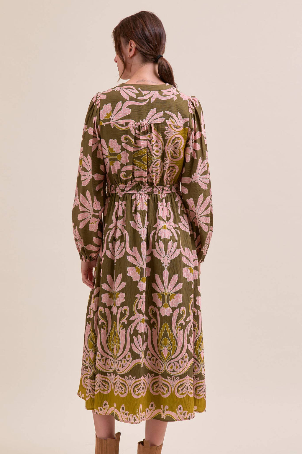 FLORAL PRINT MIDI DRESS