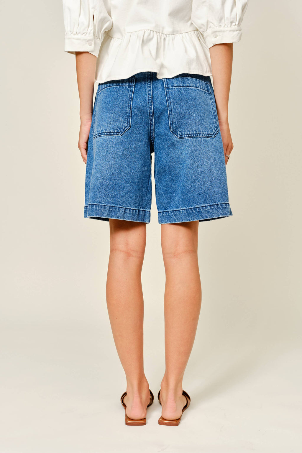 POCKET A LINE BERMUDA SHORTS