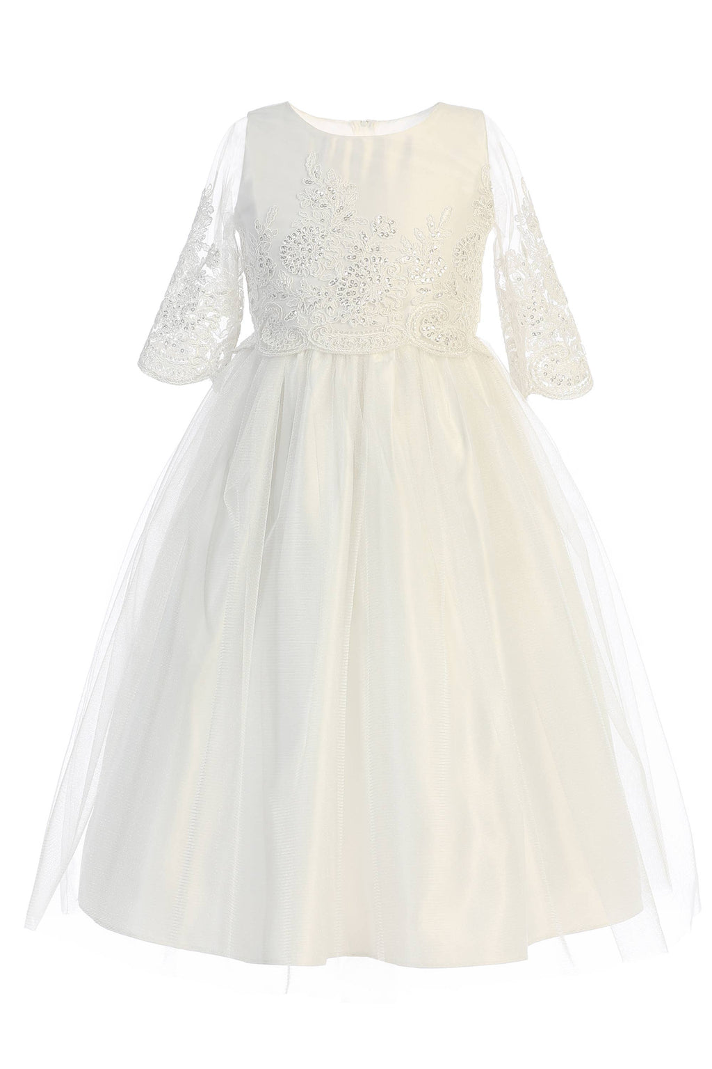 Scalloped Lace Girls Dress