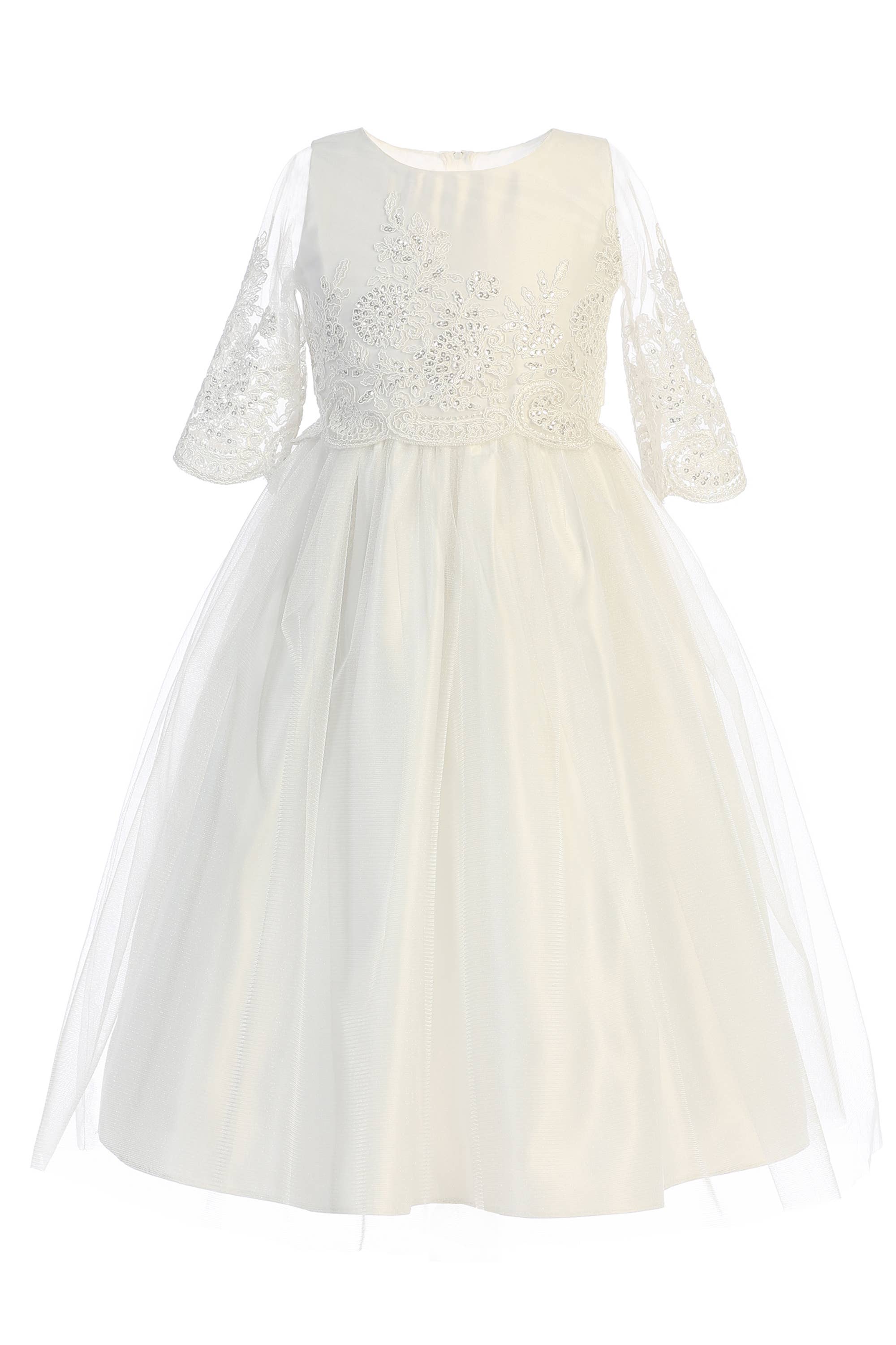 Scalloped Lace Girls Dress