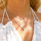 18K Pearl Charm Necklace