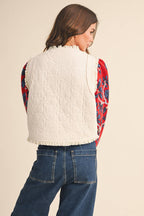 Floral Lace Trim Vest