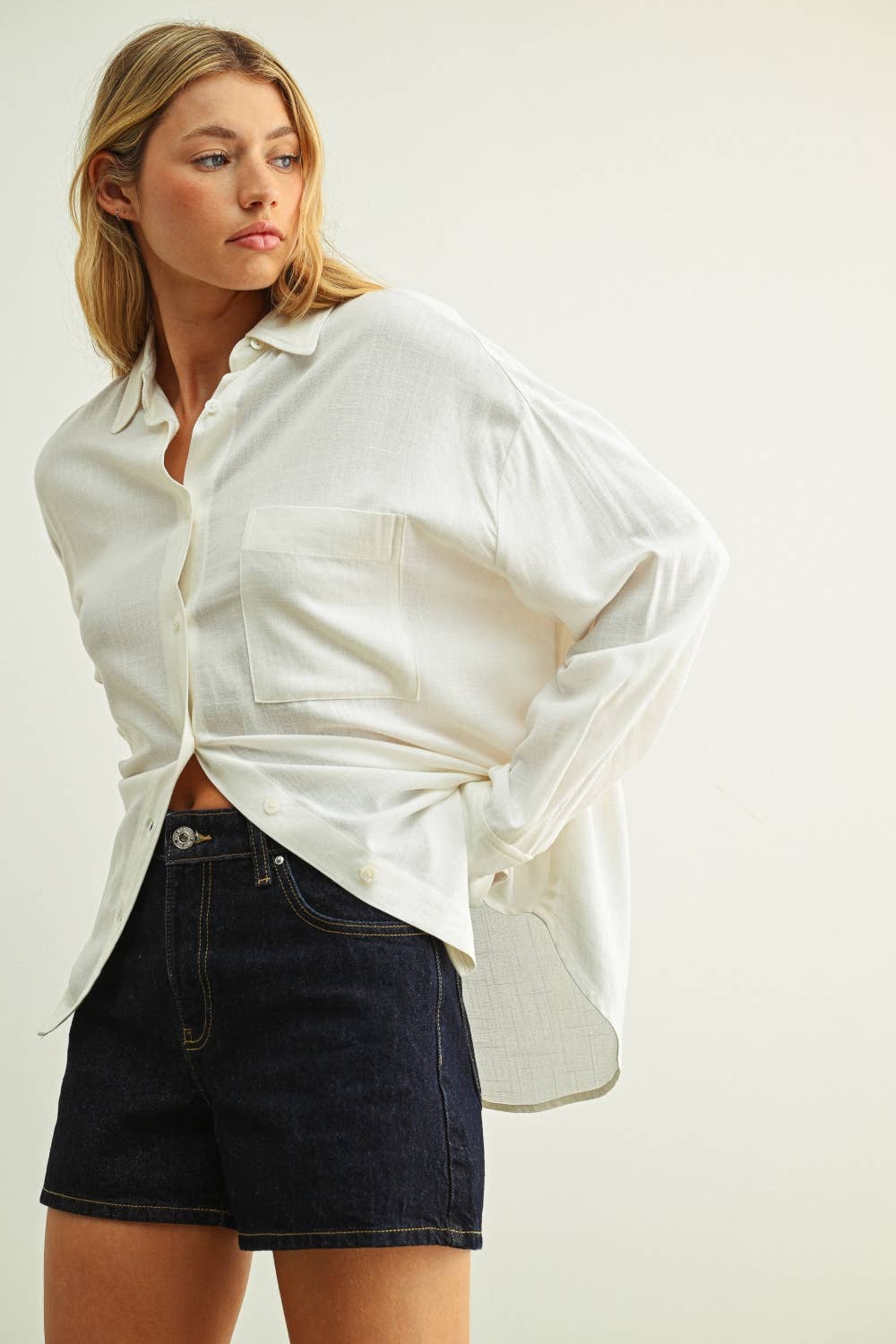 BUTTON FRONT LONG SLEEVE SHIRTS
