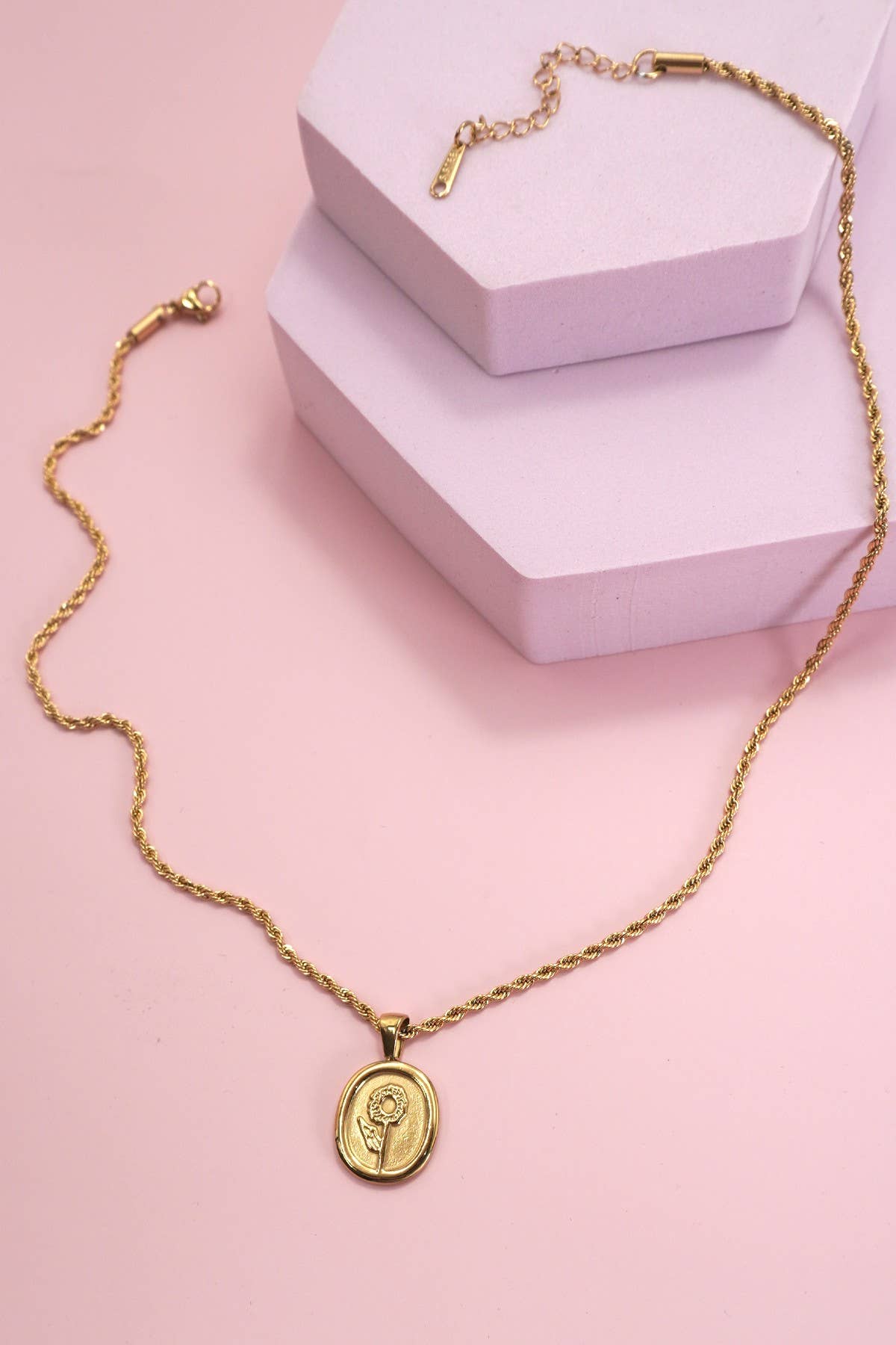 Tarnish Free Rose Necklace