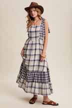 Gingham Tiered Maxi Dress