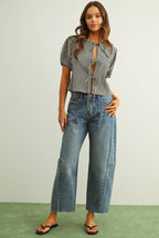 Gingham Sailor Blouse