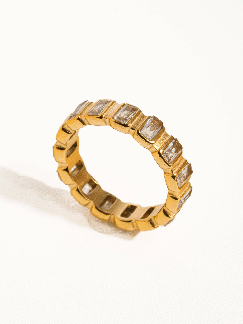 Non-Tarnish Gold Rhinestone Ring