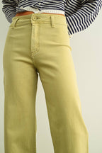 Straight Wide Leg Denim Pants
