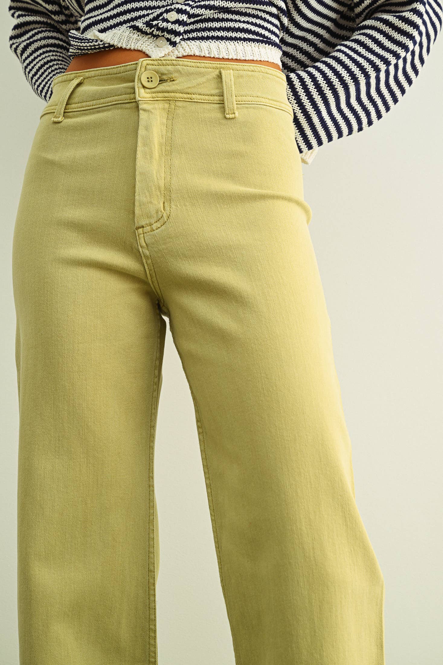 Straight Wide Leg Denim Pants