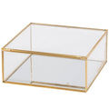 Glass Square Hinged Box