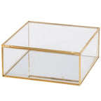 Glass Square Hinged Box