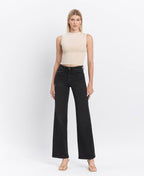 HIGH RISE FULL LENGTH BLACK LOOSE FIT JEANS