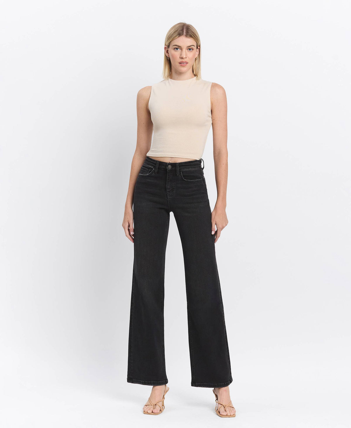 HIGH RISE FULL LENGTH BLACK LOOSE FIT JEANS
