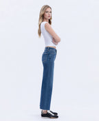 HIGH RISE TROUSER PRESS WIDE LEG JEANS
