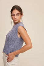 Cable Knit Sweater Vest
