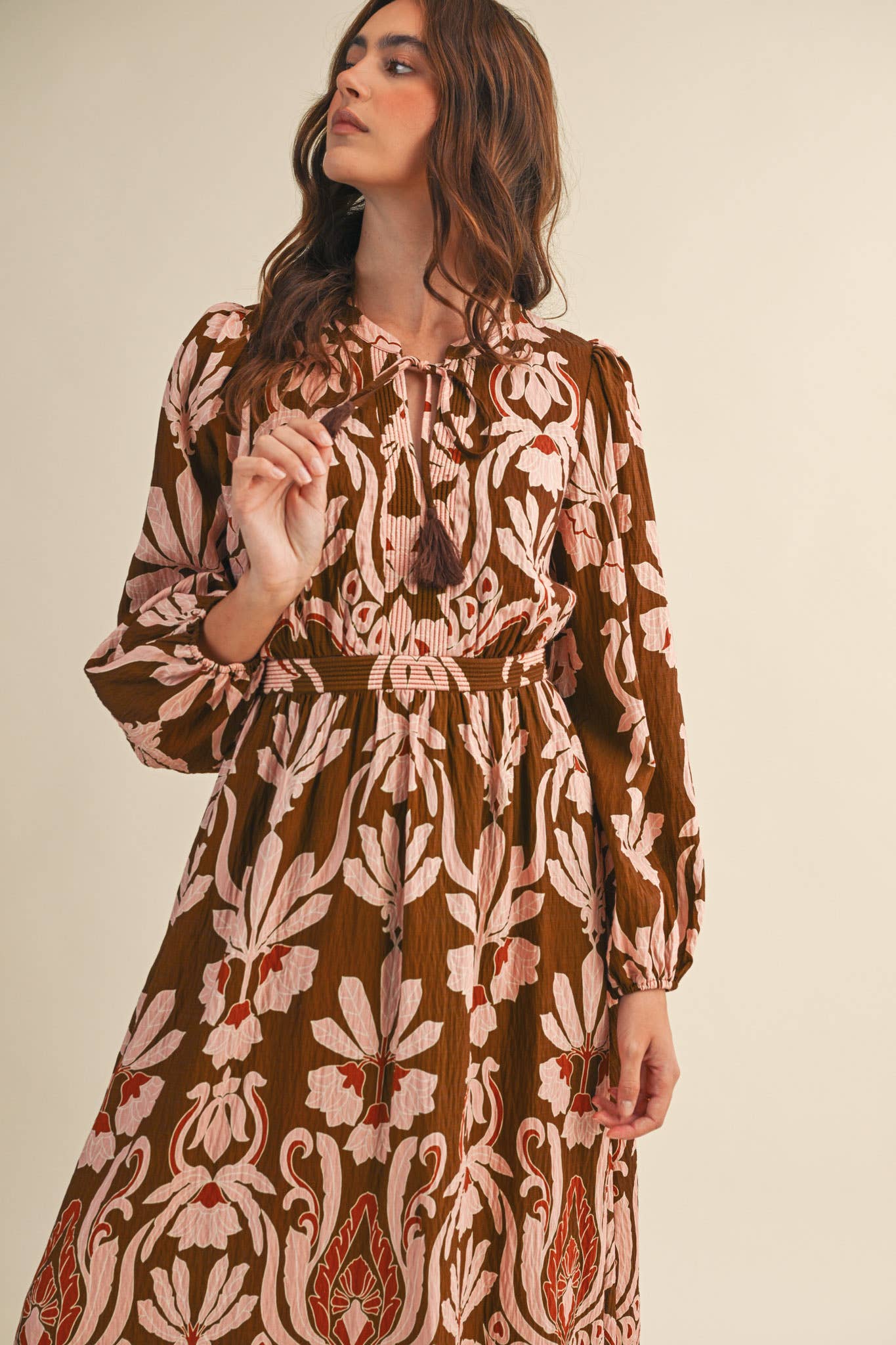 FLORAL PRINT MIDI DRESS