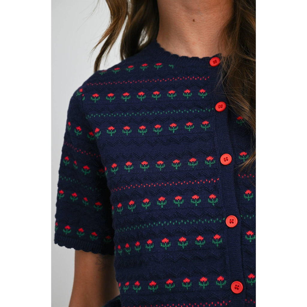 Women's Floral Button-Down Cardigan