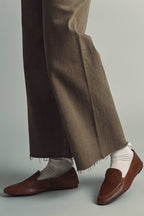 STRAIGHT WIDE LEG PANTS WITH FRONT POCKET