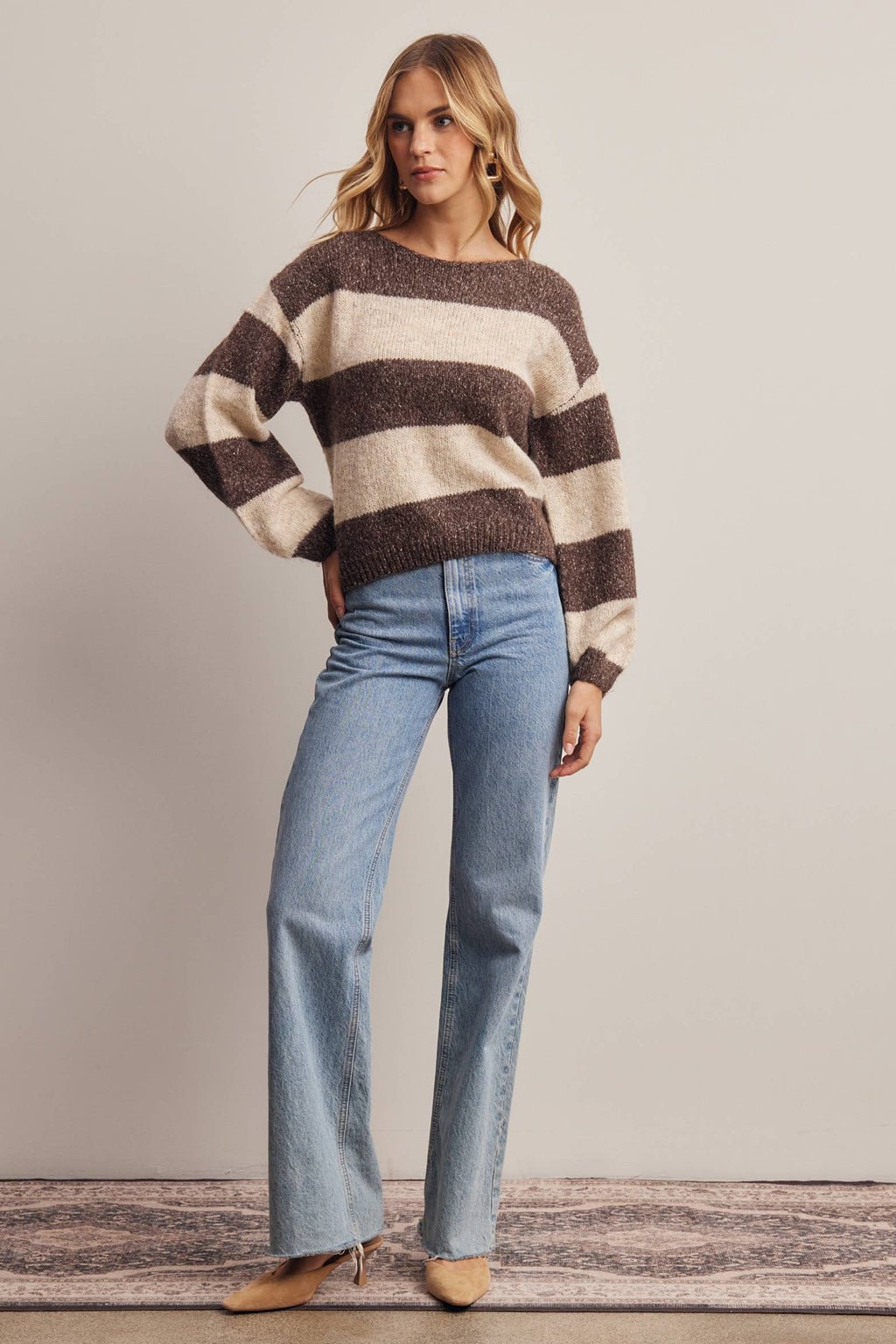 Soft Stripe Knit Sweater