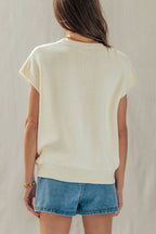 Lemon Graphic Knit Vest Citrus Print