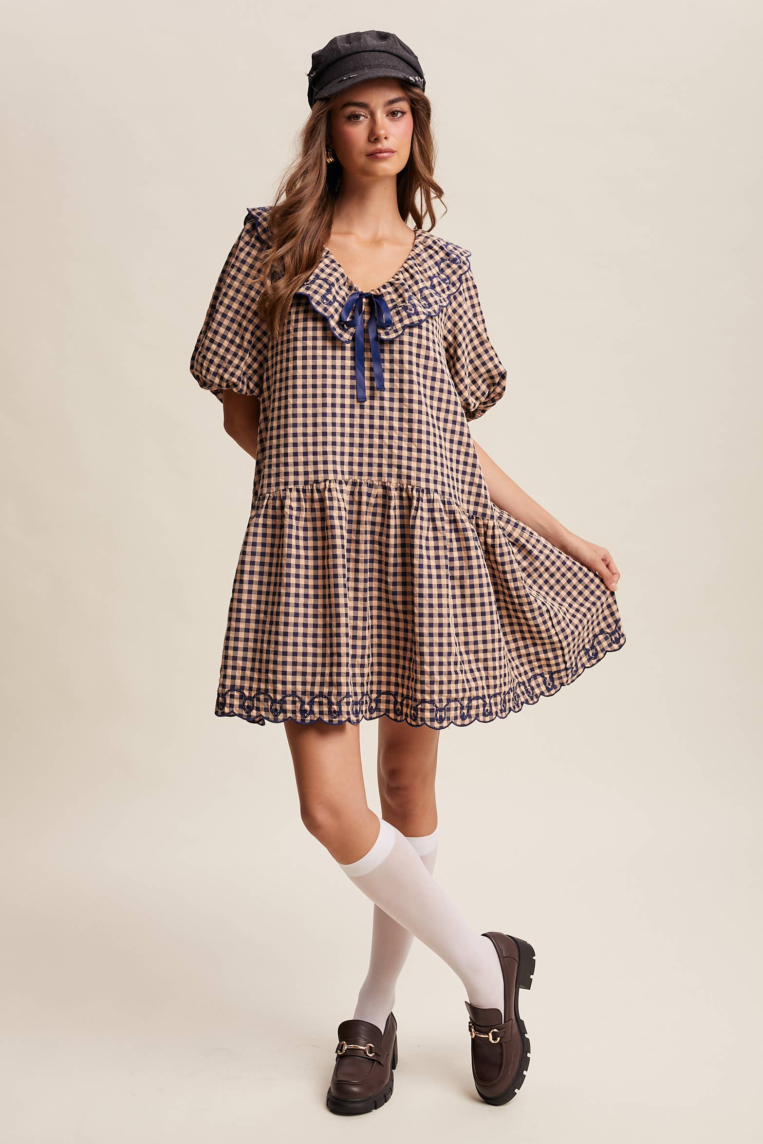 Gingham Babydoll Dress