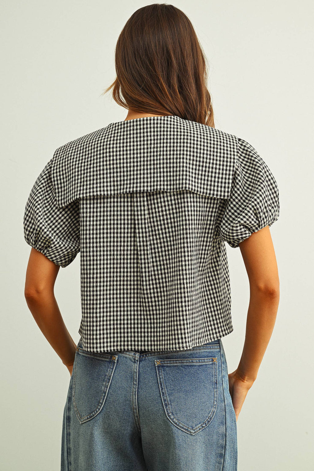 Gingham Sailor Blouse