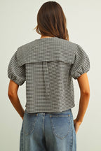 Gingham Sailor Blouse